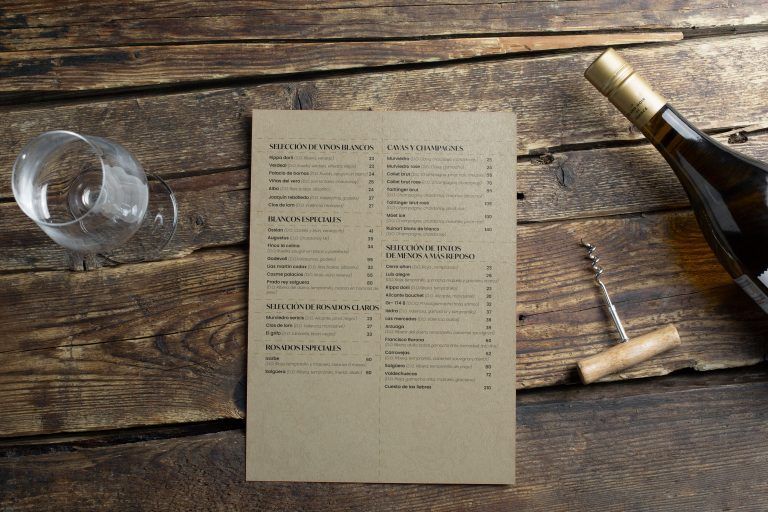 Restaurante Ca Pepe Carta vino