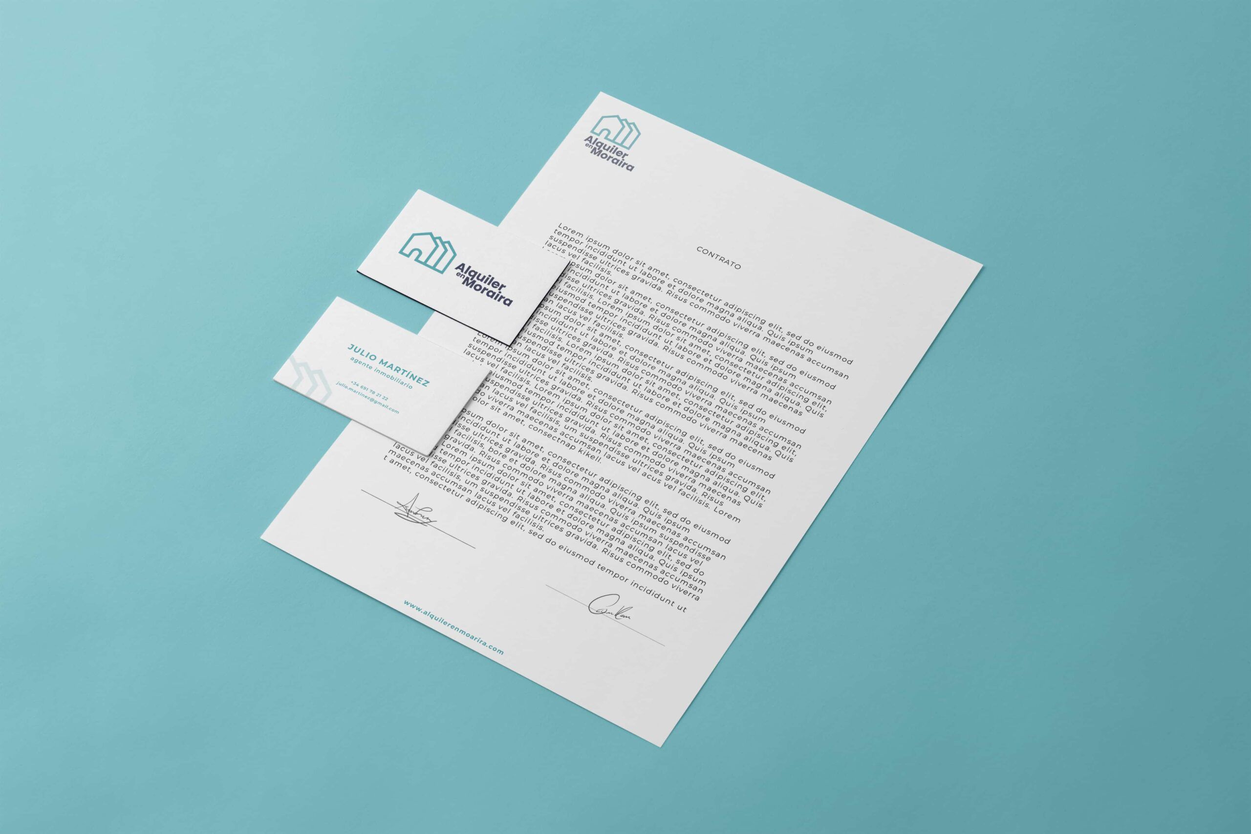 Papelería para un asesor inmobiliario
