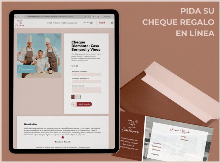 Diseño de cheque regalo para un restaurante