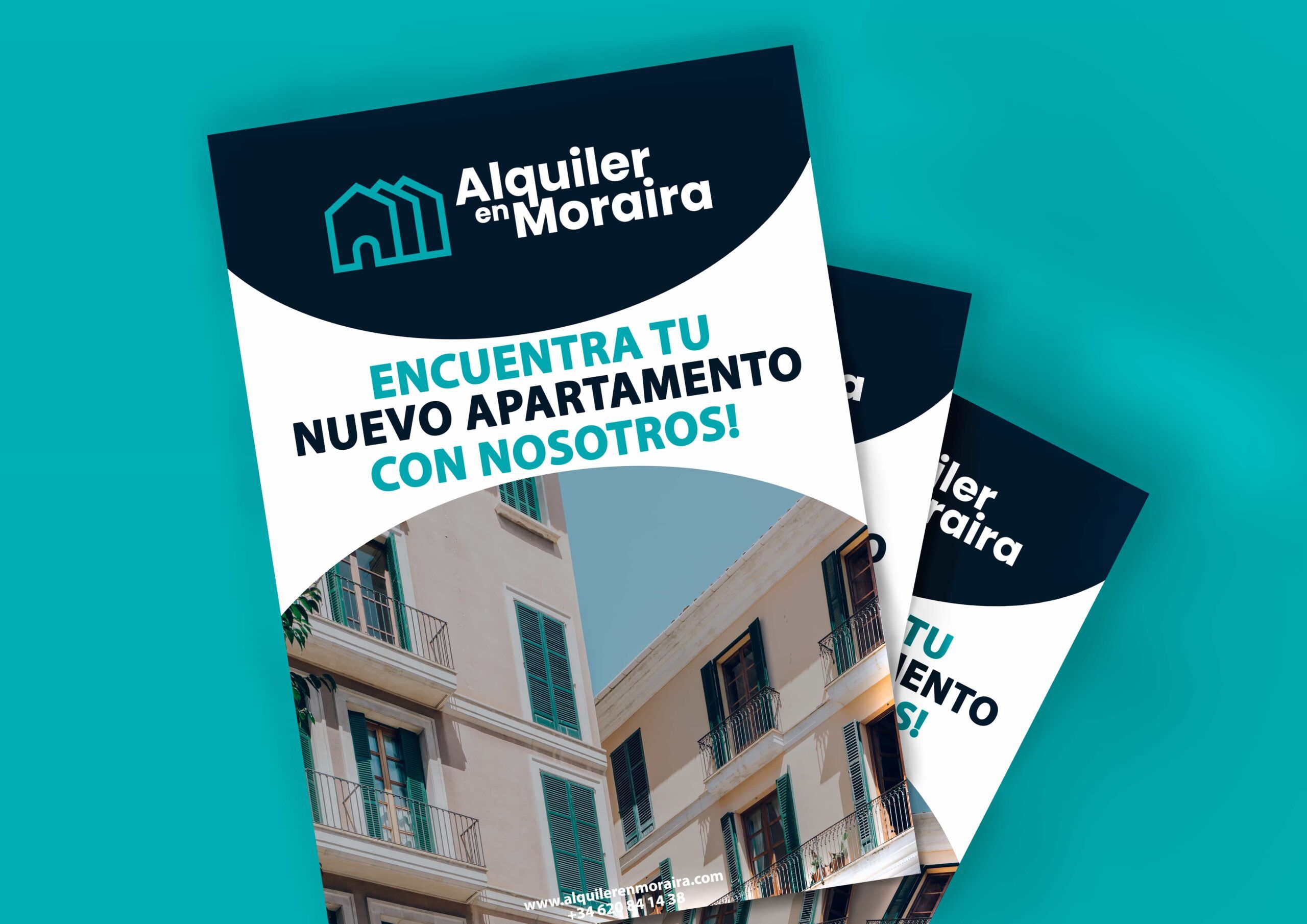 Logotipo en un flyer para un asesor inmobiliaria